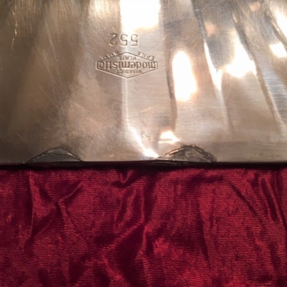 Stunning Art Deco Silver Plate floral square tray - Picture 5 of 6